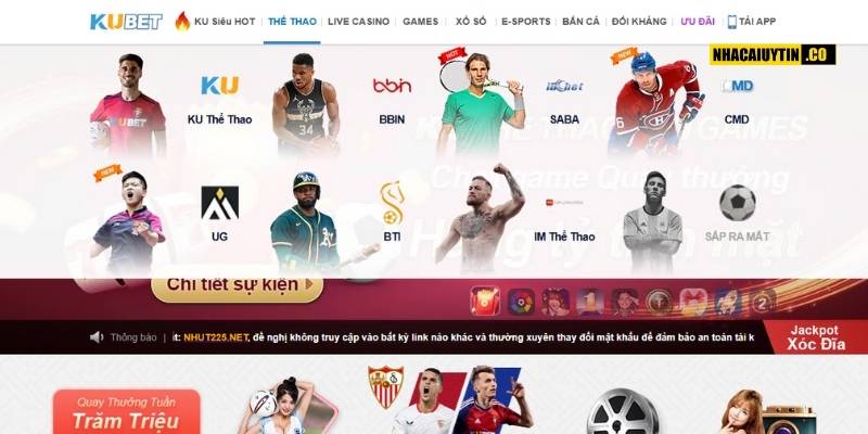 Cá cược thể thao là mảng thế mạnh của KUBET