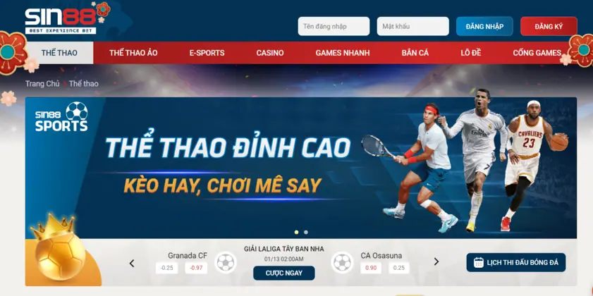 Kho game cá cược trực tuyến sôi động tại nhà cái Sin88