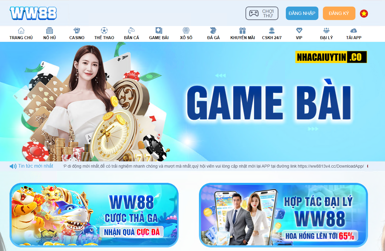 Game bài đổi thưởng nhà cái W88